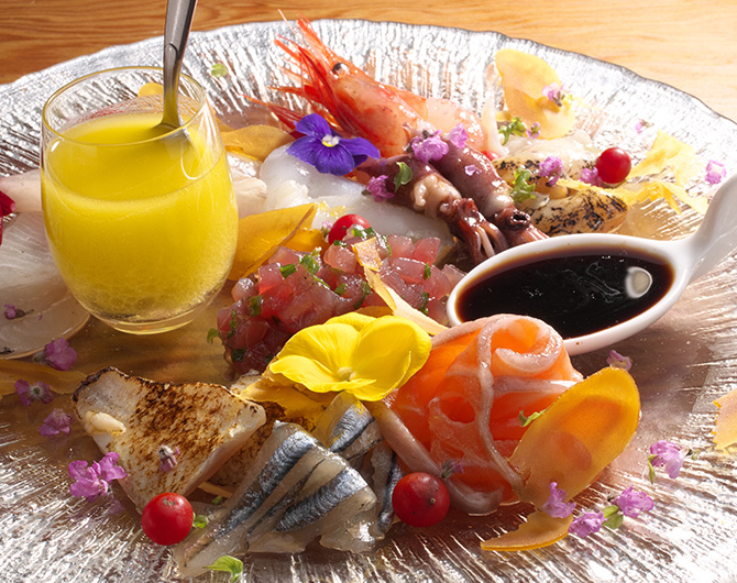 魚介いろいろのカルパッチョ